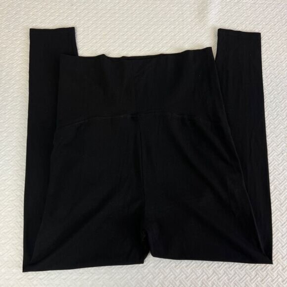 H&M Mama Size Large Maternity Pregnancy High Black Leggings Pants Lounge Stretch - Picture 3 of 9